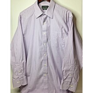 Lauren Ralph Lauren Men's Non Iron Button Down LS Striped Shirt 17  32/33